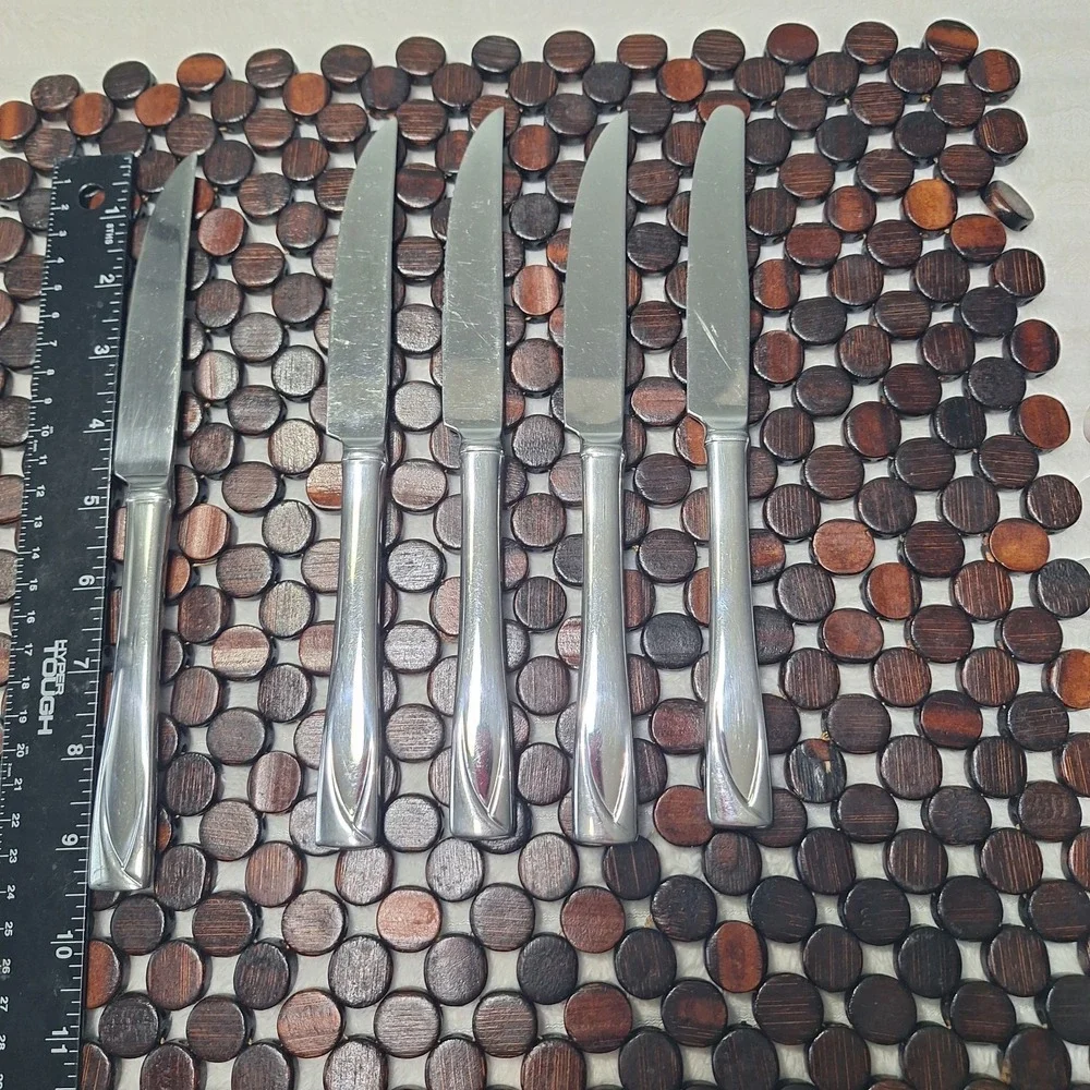 5Pc Lenox Stainless Flatware MIDDLETON 4 Steak Knives 1 Butter Knife Heavyweight